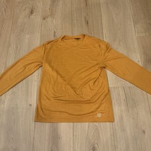 Allbirds Wool Blend Long Sleeve Tee | Men's Medium | Mustard Yellow
